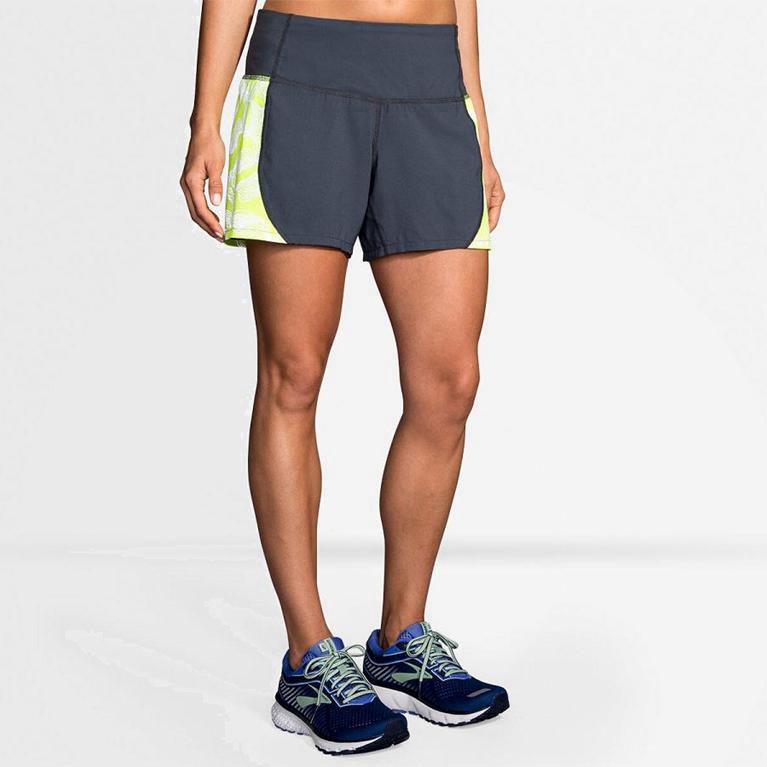 Brooks Nightlife 5 Australia - Women's Running Shorts - Grey (471032-KTA)